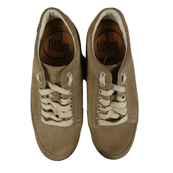 FitFlop Supertone Skate Sneakers Nubuck Leather Lace Up Men\'s US 8 EU 41 #860